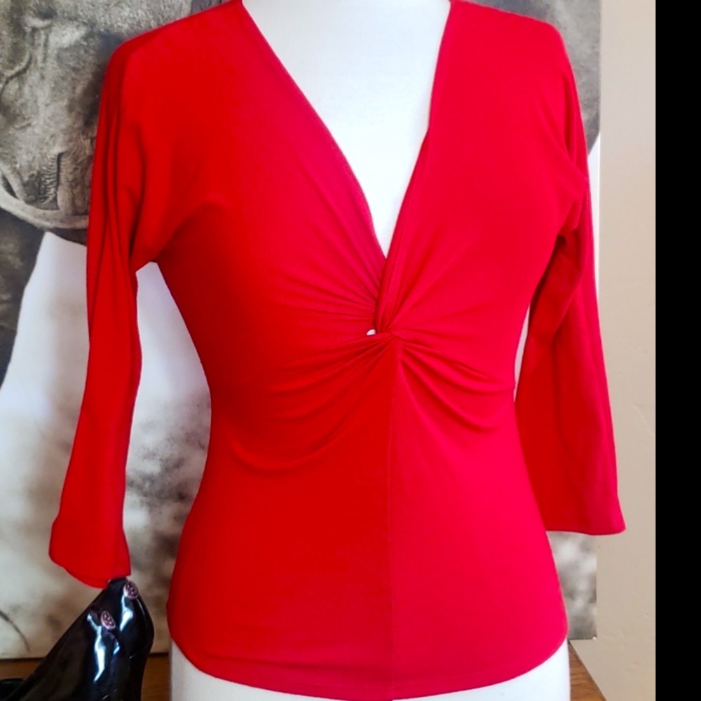 YS Fashion Usa y2k red twist top